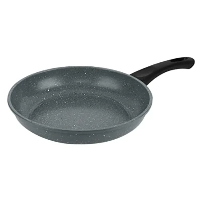 Image of URBN CHEF DALEMOOR Carbon Steel Marble Grey Cooking Frying Grill Pans (24cm)