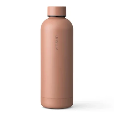 Image of Vinsun Stainless Steel Water Bottle 500ml Nude Double Walled Insulated Flask, Leak Proof, BPA Free Drinks for Sport, Outdoor, School, Gym