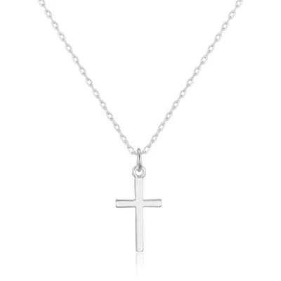 Image of Philip Jones Silver Plated Cross Necklace