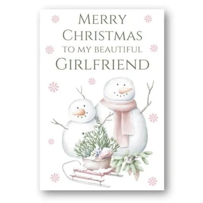 Image of Second Ave Girlfriend Snowmen Christmas Xmas Holiday Festive Greetings Card