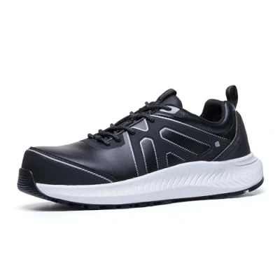 Image of Shoes for Crews Work Colly Unisex Black Composite Toe Slip Resistant Shoe with Protection and Toecap, Waterproof, S3L FO SR Men Women