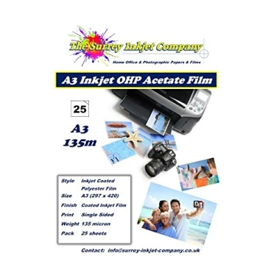 Image of A3 Inkjet OHP Acetate Film 100 Micron 25 Sheets