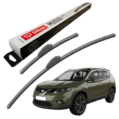 Image of Silbak Windscreen Wipers, for NISSAN X TRAIL (2014 ONWARDS) Wiper Blades, 650mm/400mm