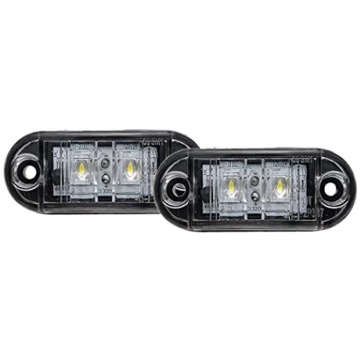 Image of 4/8/12pc Size Marker Light, 12/24 V IP65 White LED Side Indicator Lamp Universal For Truck Trailer Van Caravan Lorry Car Bus Boat (4)