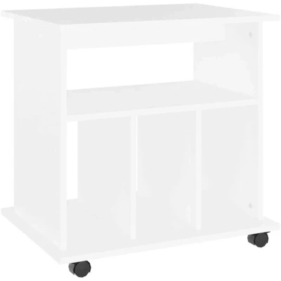 Image of vidaXL Rolling Cabinet White 60x45x60 cm Engineered Wood