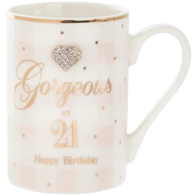 Image of LEONARDO Mad Dots 21st Birthday Glass Mug 5010792338583