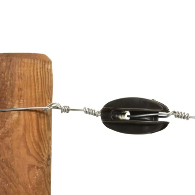 Image of Gallagher Corner insulator S (black, pack of 5) Electric fence wire