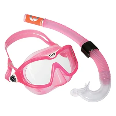 Image of AQUALUNG Combo Mix Diving Mask Snorkel, Children Aged 4 Years and Older, Suitable for Scuba Diving, Snorkeling, with UV Protection Silicone Gaskets, Anti fog leak Lenses, Boys &amp; Girls