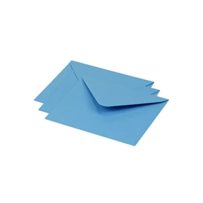 Image of Clairefontaine Ref 60122C Pollen Envelopes (Pack of 20) 125 x 138mm Sized, 120gsm Paper, Gummed Seal, Inkjet &amp; Laser Printer Compatible, Acid Free Intensive Blue