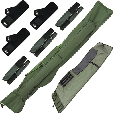 Image of DNA Leisure Rod Holdall 3+3 12ft Carp Fishing 3x Protectors Tip Butt &amp; Neoprene Bands