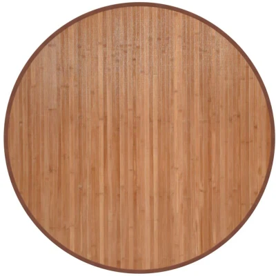 Image of vidaXL Rug Round Natural100 cm Bamboo