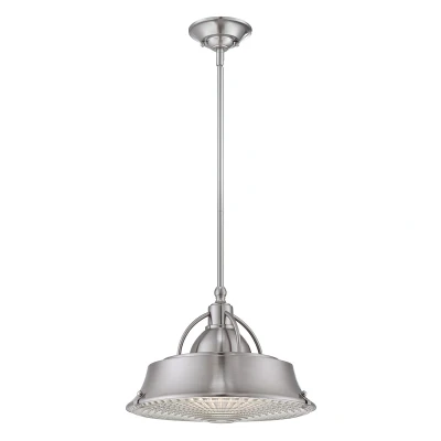 Image of Cody 2 Light Dome Ceiling Pendant Brushed Nickel, E27