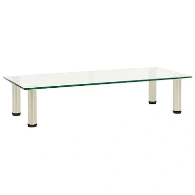 Image of vidaXL Transparent TV Stand with Tempered Glass Modern Living Room and Bedroom Furniture Table/Multimedia