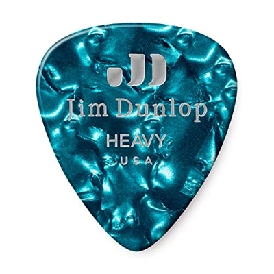 Image of Jim Dunlop 483P11HV Guitar Pick Player Pack Turquoise Pearl (Pack of 12)