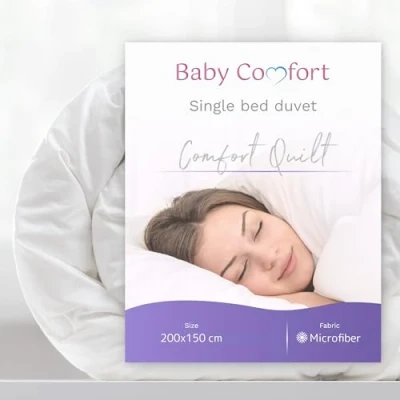 Image of Baby Comfort Soft 7 Tog Duvet Filling Quilt All Seasonal for Single Bed (200x150 cm)