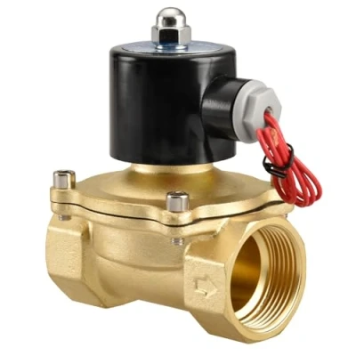 Image of Heschen Brass Electric Solenoid Valve, 2W 320 32, PT 1 1/4 Inch, AC220V, Direct Action Water, Normally Closed Replacement Valve