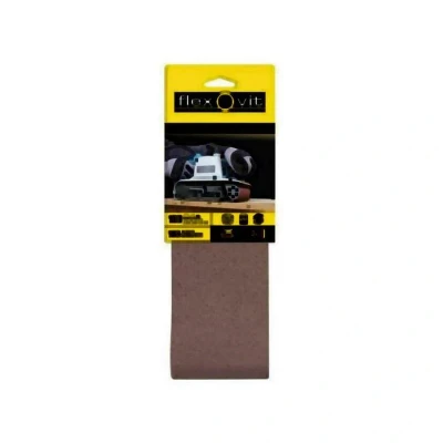 Image of Flexovit Cloth Sanding Belt 610 x 100mm Medium 80G (Pack 2) FLV26478
