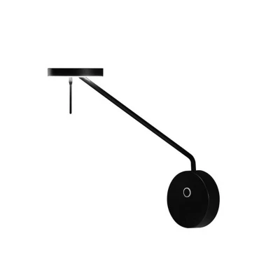 Image of Invisible LED Wall Reading Light Matt Black Touch dimmer 765lm 3000K