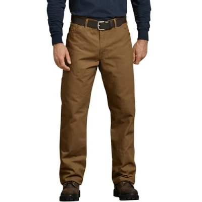 Image of Dickies Men&#039;s Relaxed Fit Duck Jeans, Brown Duck, 30W 32L UK