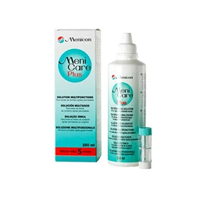 Image of Menicare Cleaning Aid, White, 250ml + Case