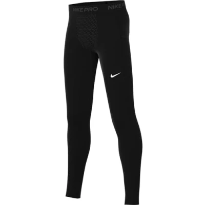 Image of Nike Dri FIT Pro Kids&#039; Black Long Tights XS Lightweight, Moisture Wicking Running Gear