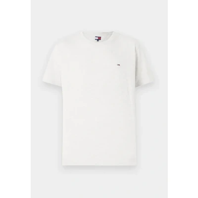 Image of Tommy Jeans Men&#039;s TJM XSLIM Jaspe HTR TEE EXT DM0DM20363 S/S T Shirt, Grey (Lt HTR), S