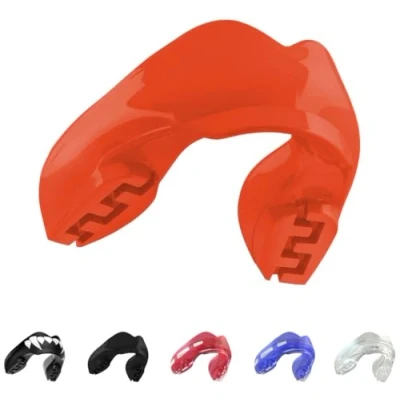 Image of SafeJawz Mouthguard for Braces, One Size Re mouldable Gum Shield with Case Boxing, MMA, Rugby, Martial Arts, Judo, Karate, Hockey and All Contact Sports (Red)