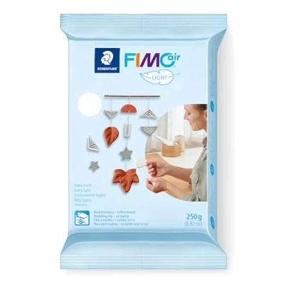 Image of STAEDTLER 8131 0 FIMOair Light Extra Air Drying Modelling Clay, 250g White (Pack of 1)