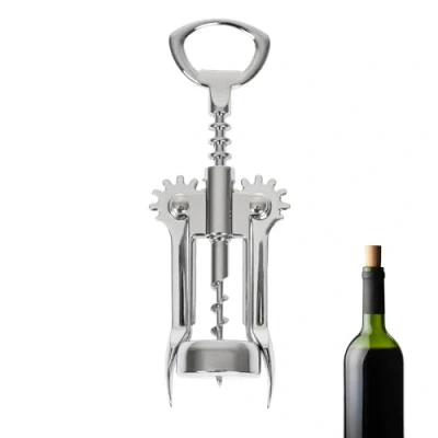 Image of Premium Twin Lever Corkscrew in Elegant Copper Finish Effortlessly Uncork Your Favorite Wines (1, Chrome)