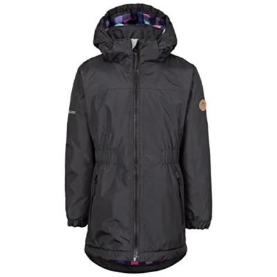 Image of Trespass Girls Padded Jacket with Detachable Hood Bertha Rich Teal 5/6