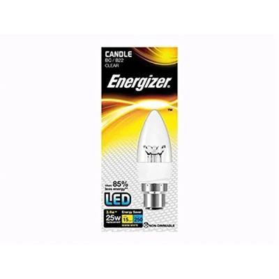 Image of Energizer LED Candle Energy Saving Lightbulb, B22, 3.4 W, Warm White
