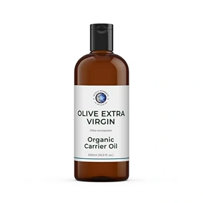 Image of Mystic Moments Organic Olive Oil Extra Virgin Carrier 500ml Pure &amp; Natural Perfect For Hair, Face, Nails, Aromatherapy, Massage and Dilution Vegan GMO Free