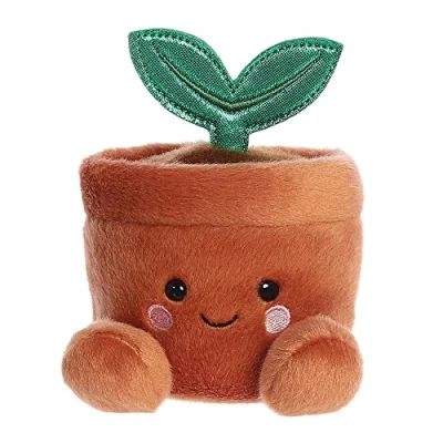 Image of Aurora, 33793, Palm Pals Terra Potted Plant, 5In, Soft Toy, Brown