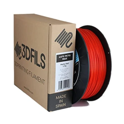 Image of 3DFILS Matte Red PETG Filament for 3D Printing (1.75 mm / 1 kg, Red)
