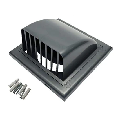 Image of Cotarba 125mm 5&quot; Grey Ducting External Air Vent Cowled Draught Flap Non Return Valve