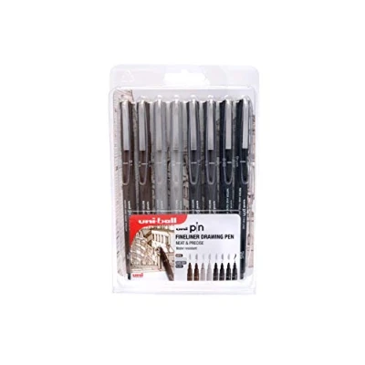 Image of uni ball Drawing Pen, Sepia, Black, 8