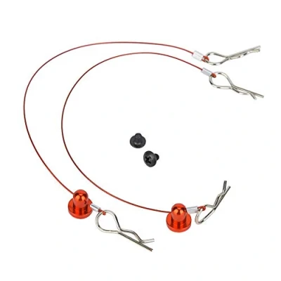 Image of VGEBY RC Car Shell Wire Clip, Anti Lost Body Clip Pin with Screw Retainer Model Accessories for Traxxas 1/10 (Red)