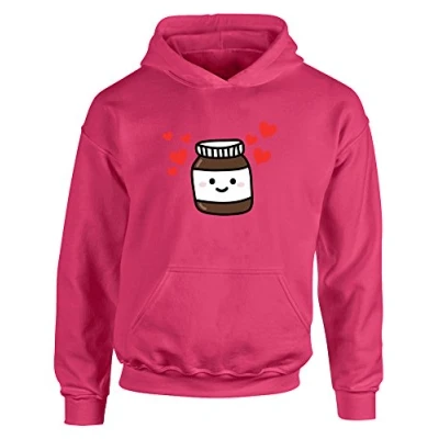 Image of Chocolate Spread, Kids Printed Hoodie Hot Pink/Transfer 9 11 Years
