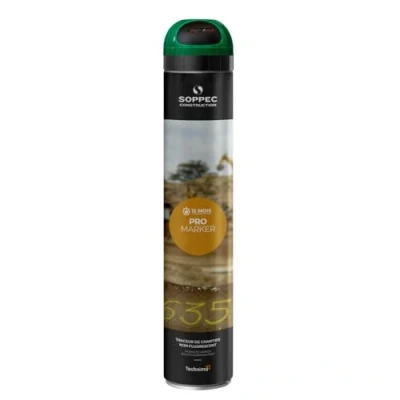 Image of Soppec Green Line Marking Spray 750ml Temporary Pro Marker Paint Survey x6