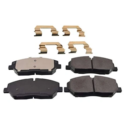 Image of 5810159A10 Brake pad set BLUE PRINT ADG042172 Front Axle incl. wear warning contact