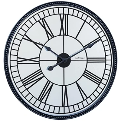 Image of NeXtime Wall Clock Diameter 56 cm Black &#039;Cleopatra Mirror, 52.2 x 3