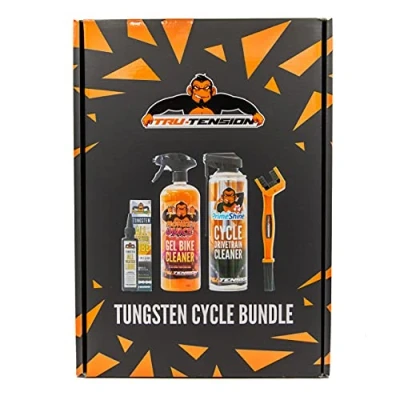 Image of Tru Tension Tungsten Cycle Bundle Bike Cleaners, Lube &amp; Chain Brush Kit Bicycle Tools Accessories 4 Piece