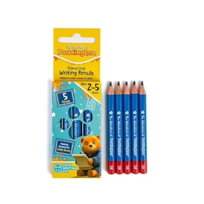 Image of Love Writing Co. Paddington Tripod Grip Pencils for Children Ergonomic Design Age 2, 3, 4, 5 Improve Pencil Grip, Control, Fine Motor Skills Left &amp; Right Hand Pack