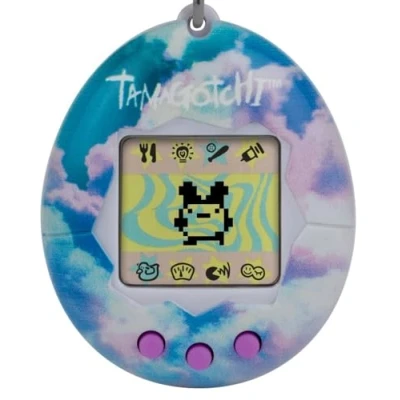 Image of Bandai Tamagotchi Original Sky Shell Cyber Pet 90s Adults and Kids Toy with Chain Retro Virtual Pets are Great Boys Girls Toys or Gifts for Ages 8+