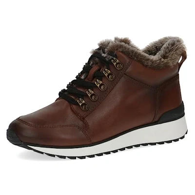 Image of Caprice Women&#039;s 9 26211 41 Flat lace up Boots Warm Lining, Cognac Nappa 303, 5 UK