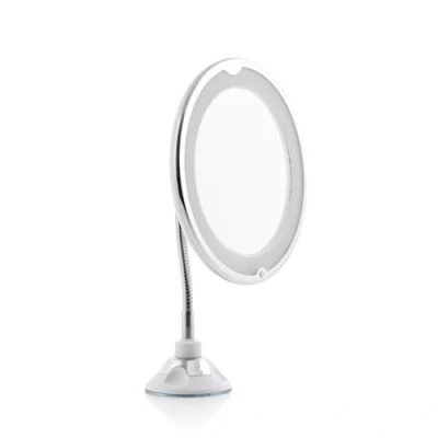 Image of InnovaGoods LED Magnification Mirror with Flexible Arm and Mizoom Suction Cup, Diameter Approx: 20 cm