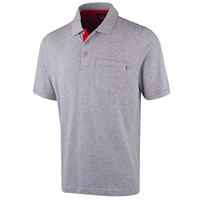 Image of Lee Cooper LCTS011 Men&#039;s Pique Polo Shirt, Grey Marl, XXL