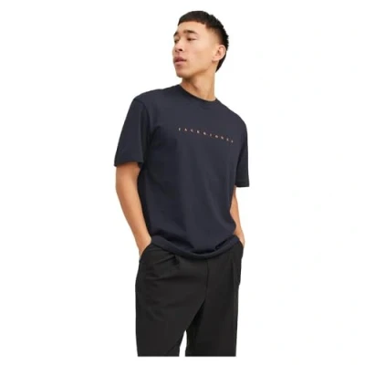 Image of Jack &amp; Jones Jjestar TEE SS Print Tshirt, Men&#039;s, Size: XS, Dark navy