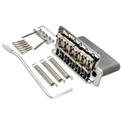 Image of Wilkinson WOV03 54mm(2 1/8 inch) Vintage Tremolo Bridge 6 Screw for Squier/Mexico Fender/MIJ Strat Electric Guitar, Chrome