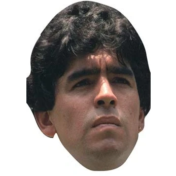 Image of FoxyPrinting Maradonna Celebrity Cardboard Party Face Mask Fancy Dress